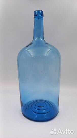 Бутылка четверть старинная синяя - царская россия