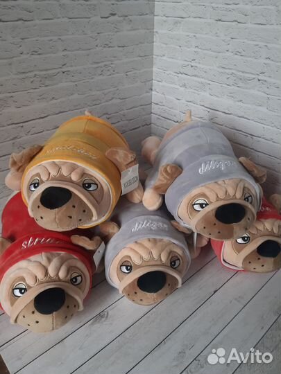 Мопс плюшевая игрушка