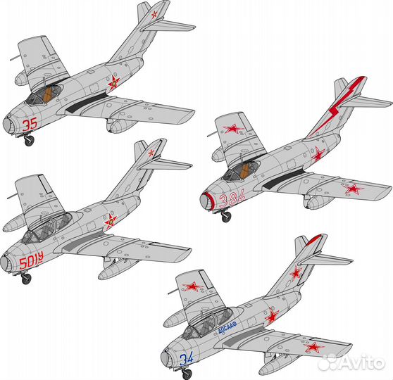 Модели миг-15 ути 1:72 KP Грань