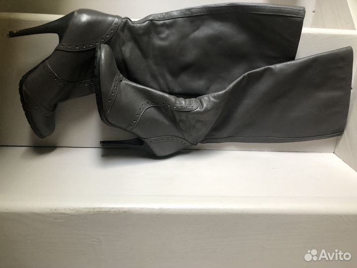 Сапоги кожаные