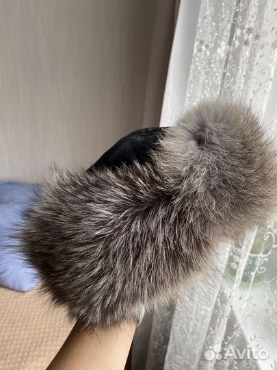 Шапка ушанка из чернобурки