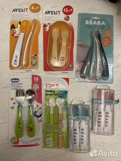 Новые Ложки Philips Avent, Pigeon, Chicco в упак