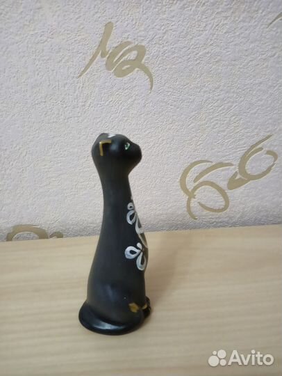 Статуэтка Кошка, глина, новая