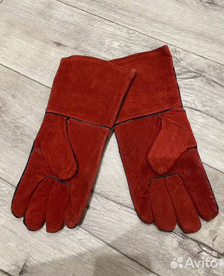 Краги спилковые пятипальные тип Трек