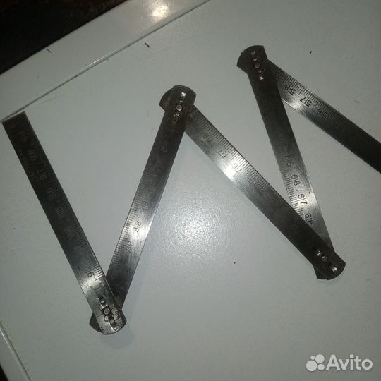 Метр складной металлический СССР