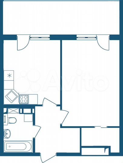 1-к. апартаменты, 59,3 м², 2/7 эт.