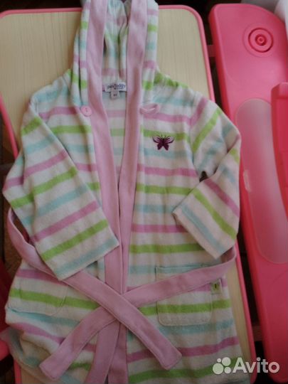 Халат для девочки р.92-98.удобно в бассейн+купал
