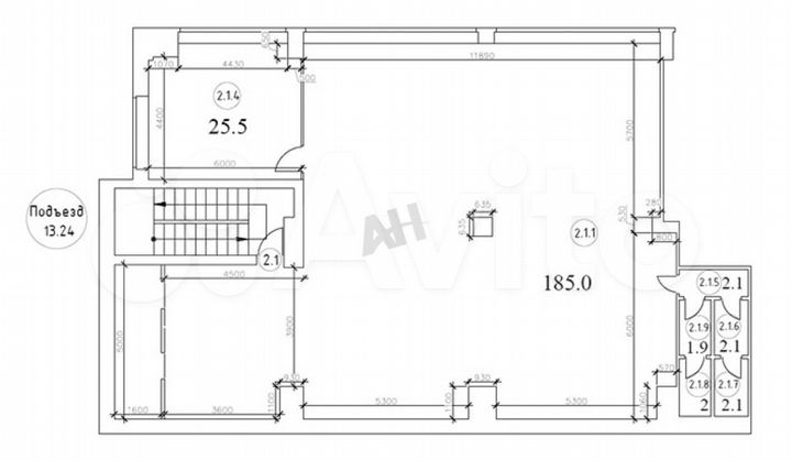 Аренда офиса 208.2 м2 м. Алексеевская в свао в