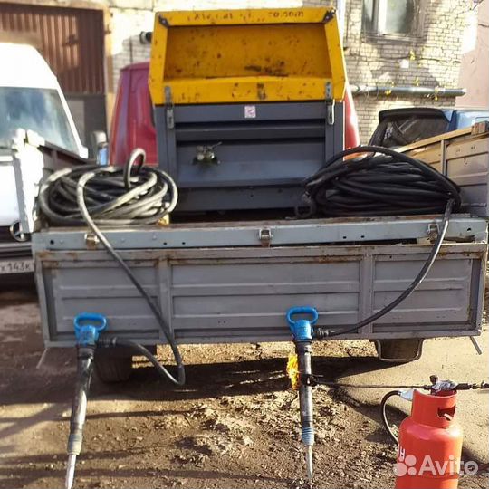 Аренда компрессора с отбойными молотками