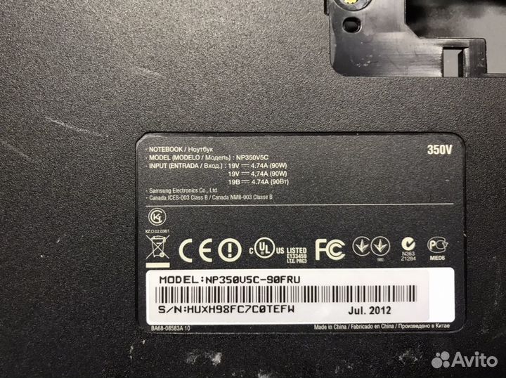Корпус samsung np350v5c