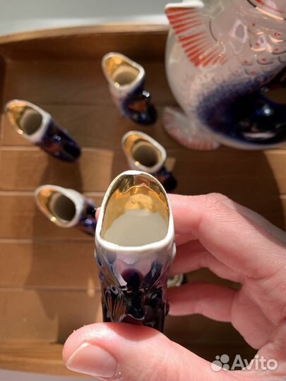 Набор СССР для коньяка Рыбки