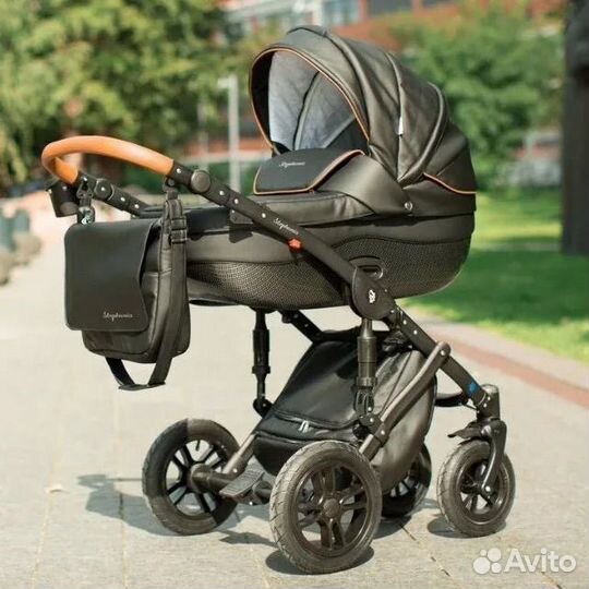 Коляска 2 в 1 эко кожа