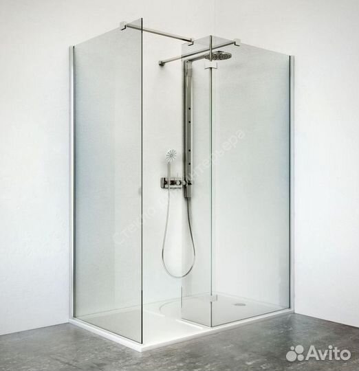 Стеклянные душевые перегородки