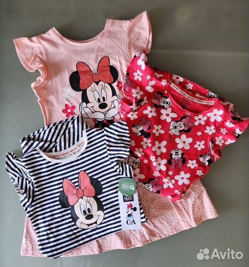 Платье для девочки с Минни. C&A. 3 шт в комплекте