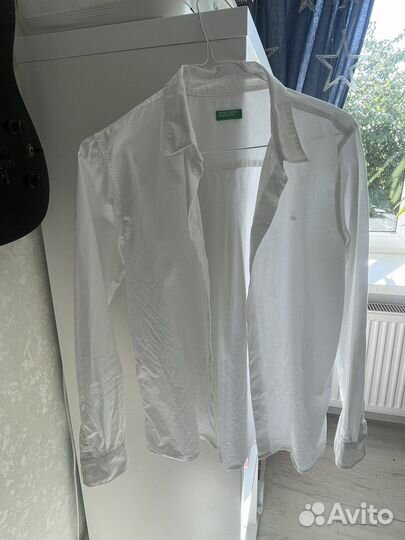 Рубашка белая benetton 160