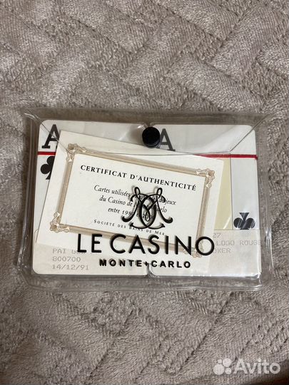 Редкие игральные карты LE casino monte-karlo 1991г