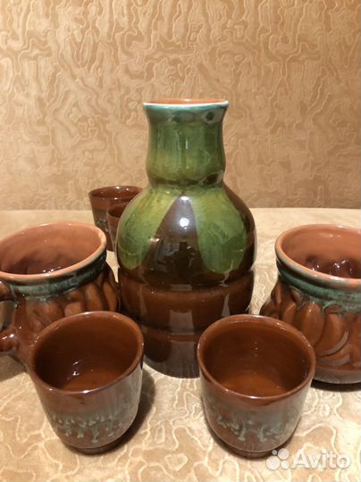 Набор глиняной посуды СССР