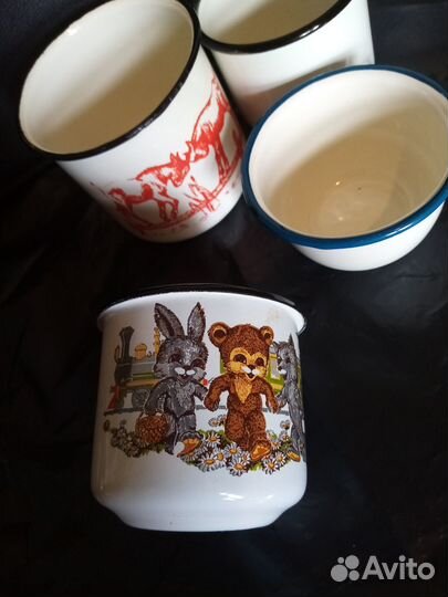 Детские кружки, эмалированные, новые СССР