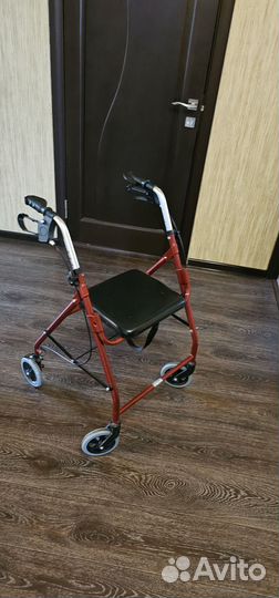 Ходунки для взрослых на колесах, с сиденьем