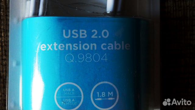 Кабель USB удлинитель папа-мама / 1.8 метра, новый