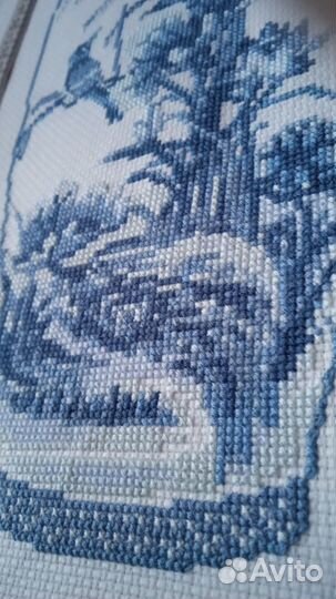 Вышивка крестиком готовая. Парный сюжет. Цена за 1
