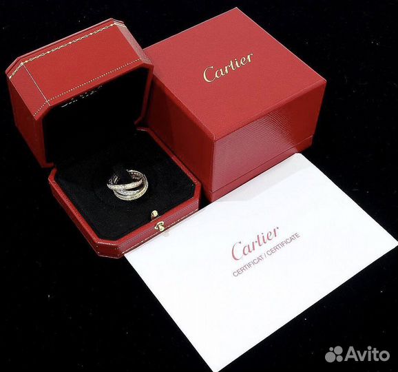 Золотое кольцо Cartier 8.71 гр 1.5 ct