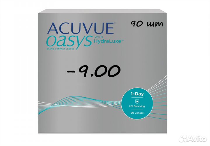 Линзы контактные acuvue oasys 1-day -9