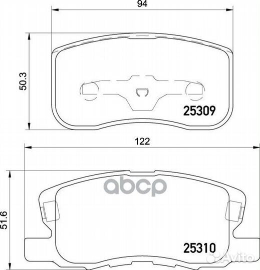 Колодки тормозные дисковые перед (PF-3500)