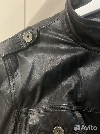 Кожаная куртка мужская 48 размер натуральная кожа