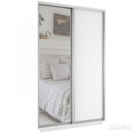 Шкаф-купе Версаль 120-240-45, белый, зеркальный