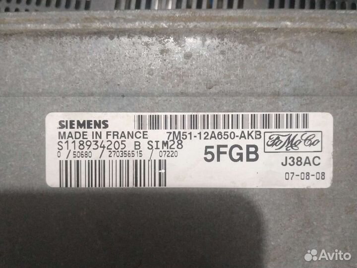 Блок управления двигателем ford focus 2