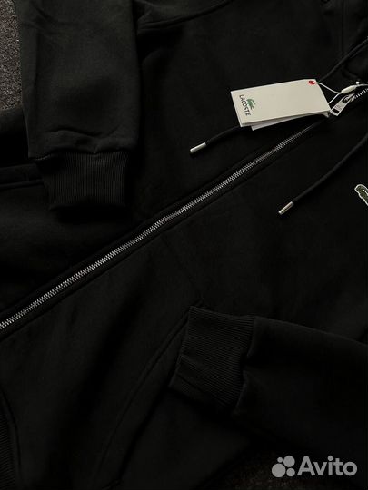 Зип худи Lacoste черное новое