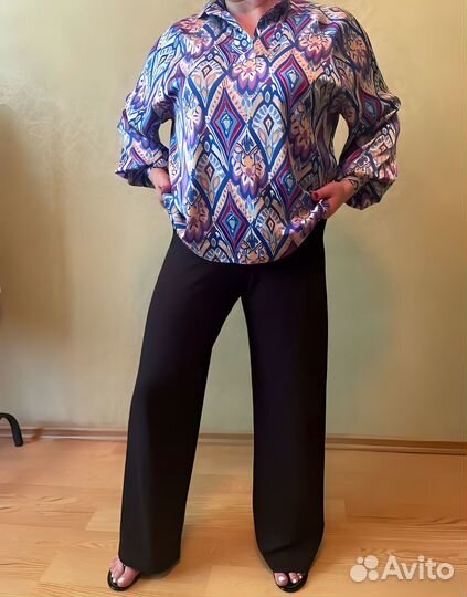 Брюки палаццо большого размера 56,58