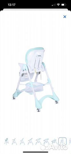 Стульчик для кормления Babyton Happy Animals Blue