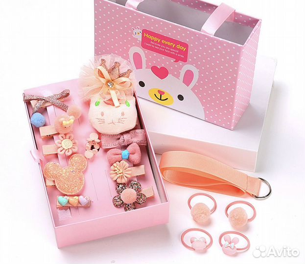 Детские резинки и заколки подарочный набор