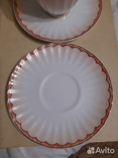 Набор из двух изящных чайных фарфоровых пар