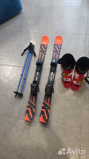 Горные лыжи детские 110 с ботинками