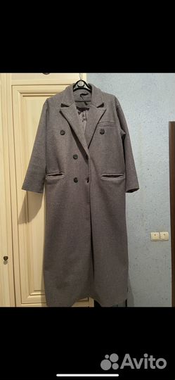 Пальто серое женское