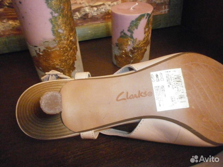 Туфли clarks сливочная кожа