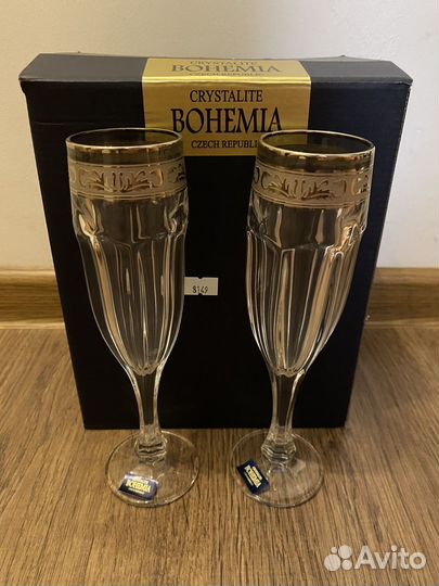 Бокалы bohemia crystalite новые