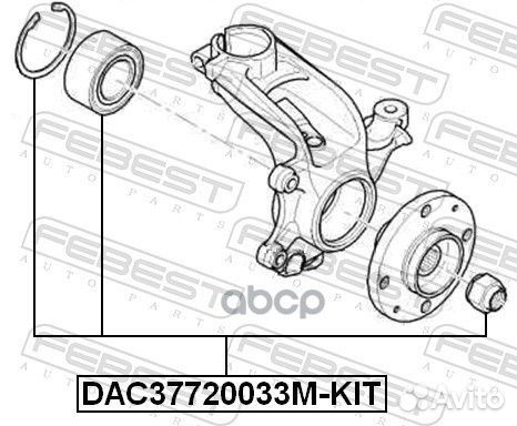 Подшипник ступицы передний citroen C3 2002-2009