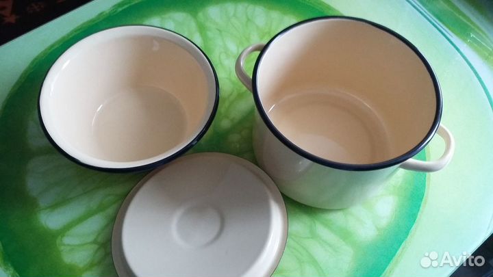 Новый набор эмалированной посуды (кастрюля+миска)