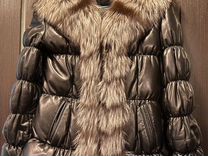 Куртка кожаная женская чернобурка Fiomio 52 размер