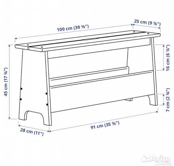 Скамья IKEA пэрйохан