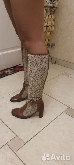 Сапоги женские натуральная кожа 37