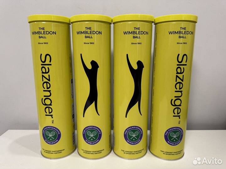 Slazenger Wimbledon банка 4 теннисных мяча