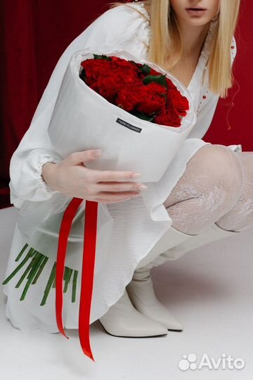 Букет из Пионовидных Одноголовых роз / Пионы