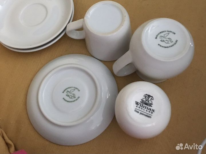 Чашки кофейные, молочники