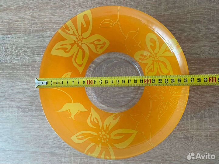 Ваза для фруктов цветное стекло