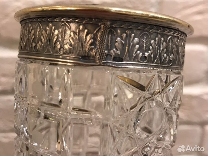 Ваза сахарница с серебром
